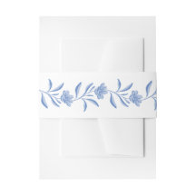 Bande ventrale d'invitation de mariage à motif flo