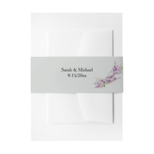 Bandeau De Faire-part Bande ventrale florale lilas