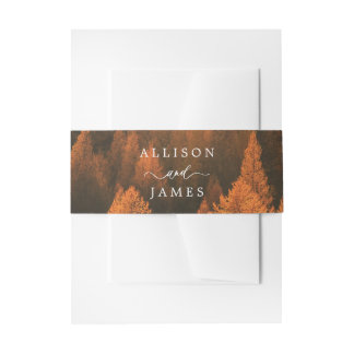 Bandeau De Faire-part Bande ventrale minimaliste Bois d'Automne