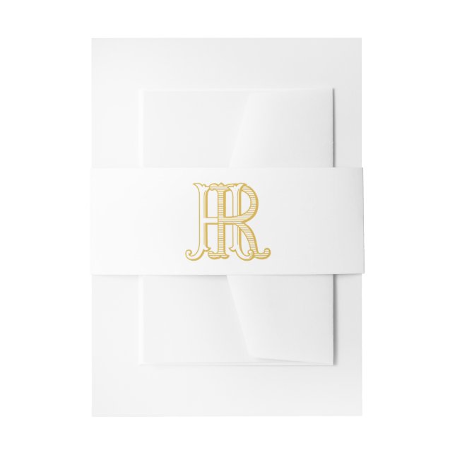 Bandeau De Faire-part Bande ventrale monogramme RH ou monogramme RH (Devant example)