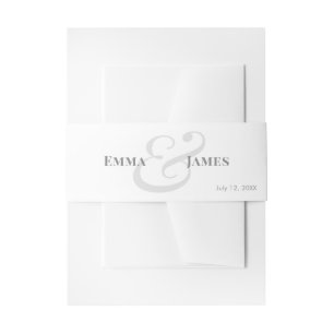 Bandeau De Faire-part Bande ventrale pour invitation de mariage Noms e