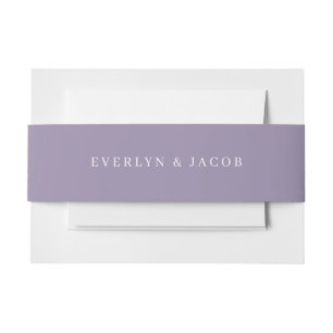 Bandeau De Faire-part Bande ventre d'invitation minimaliste Lavande