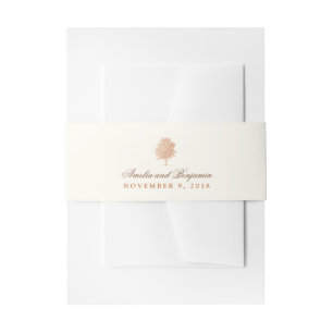 Bandeau De Faire-part Bande vintage de ventre d'invitation d'érable de