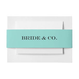 Bandeau De Faire-part Bandes bleues turquoises de ventre d'invitation de