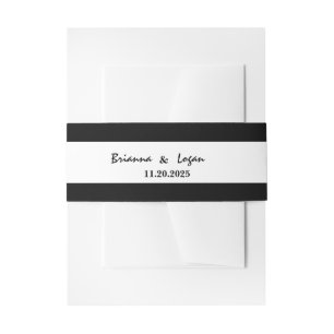 Bandeau De Faire-part Bandes de Faire-part de mariage noir et blanc