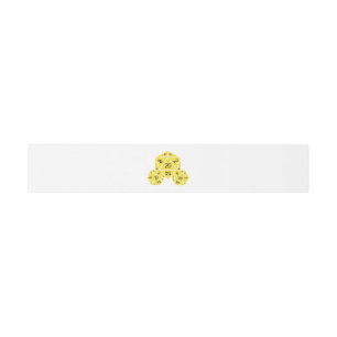 Bandeau De Faire-part Bandes de ventre Mariage Jaune D20 Dice