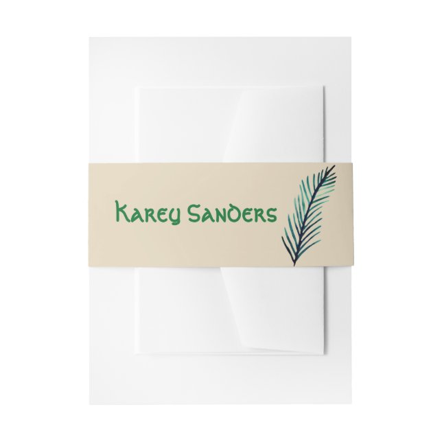 Bandeau De Faire-part Bandes de ventre personnalisées minimales (Devant example)