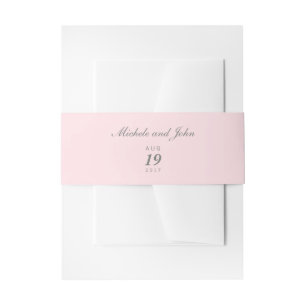 Bandeau De Faire-part Bandes de ventre rose pâle