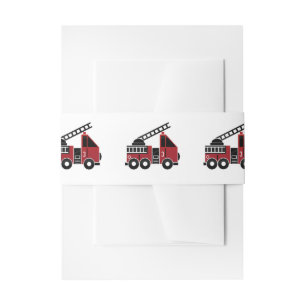Bandeau De Faire-part Bandes du ventre des camions de pompiers