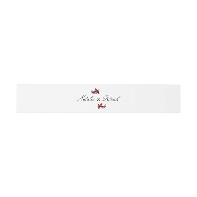 Bandeau De Faire-part Bandes Mariages de ventre Red Dragon (Plat)