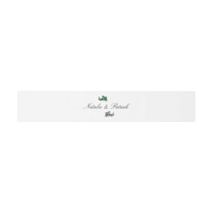 Bandeau De Faire-part Bandes Mariages du ventre du dragon d'argent vert