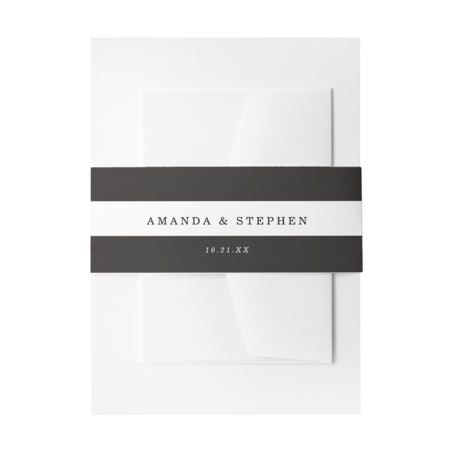 Bandeau De Faire-part Bandes noires chic (Devant example)