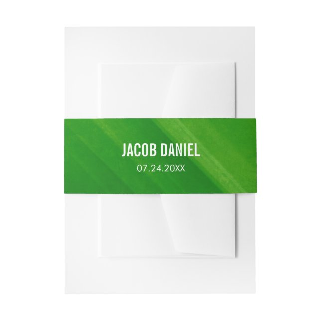 Bandeau De Faire-part Barre grunge verte moderne Mitzvah (Devant example)