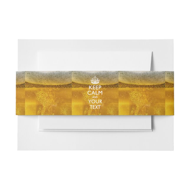 Bandeau De Faire-part Bière Festive GARDEZ CALME ET votre texte créatif (Devant Example)