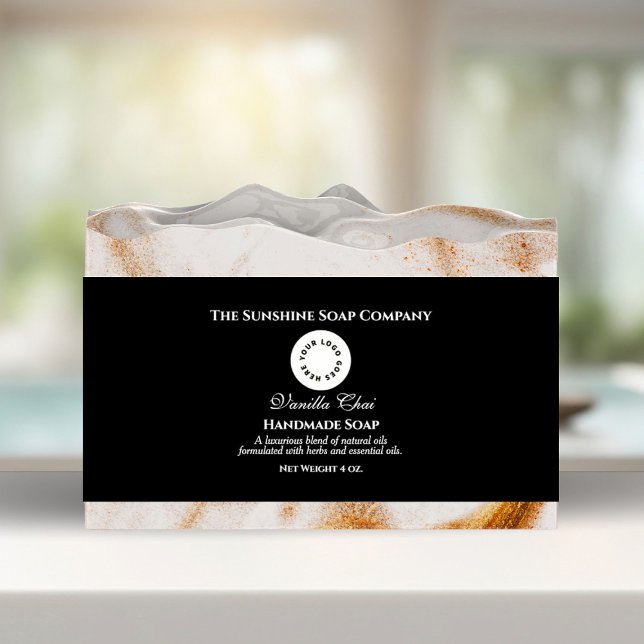 Bandeau De Faire-part Black Soap Belly Band avec logo (Créateur téléchargé)