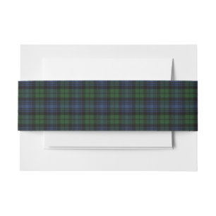 Bandeau De Faire-part Black Watch Tartan antique