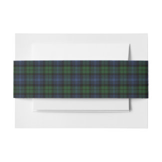 Bandeau De Faire-part Black Watch Tartan antique