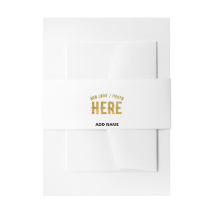 BANDEAU DE FAIRE-PART BLANC PERSONNALISABLE MODERNE DE MARQUE VÉRIFIÉ ST