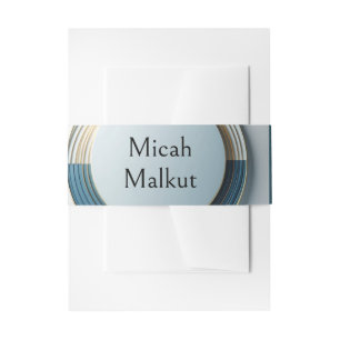 Bandeau De Faire-part Bleu Clair Abstrait, Moderne Simple Minimaliste, T