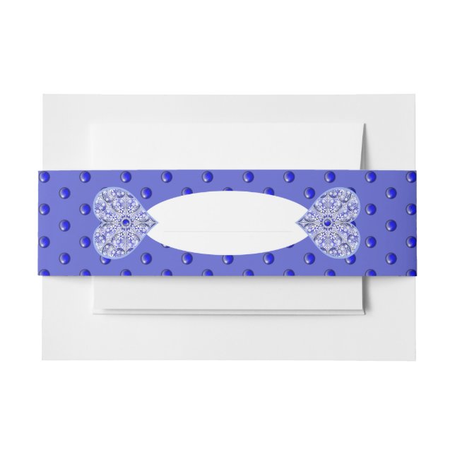 Bandeau De Faire-part Bleu de dentelle en céramique de Grèce (Devant Example)