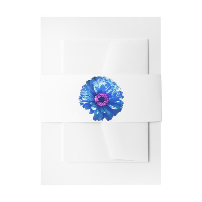 Bandeau De Faire-part Bleu marguerite bleu photo florale (Devant example)
