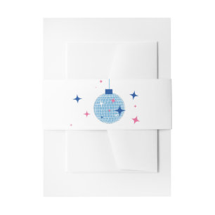 Bandeau De Faire-part Blue Disco Ball Santorini thème grec/espagnol