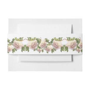 Bandeau De Faire-part Blushing Ivory Peach Rose