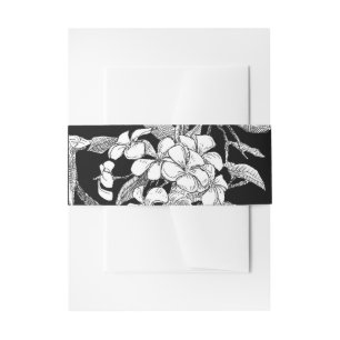 Bandeau De Faire-part Bohème Floral noir Mariage blanc