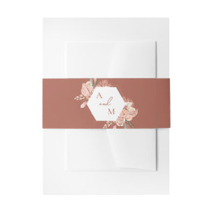 Bandeau De Faire-part Bohème Floral Terracotta & Ivory Mariage Invitat