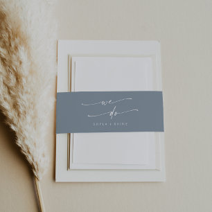 Bandeau De Faire-part Boho Chic Dusty Blue Nous faisons Mariage