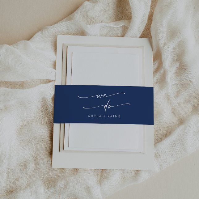 Bandeau De Faire-part Boho Chic Royal Blue Nous faisons Mariage (Créateur téléchargé)