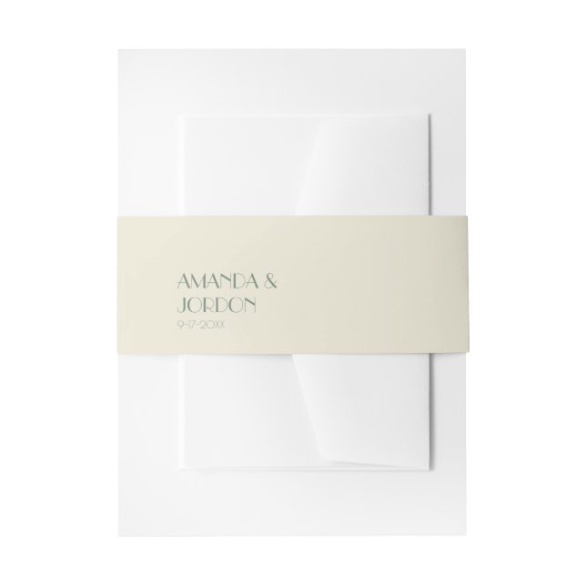 Bandeau De Faire-part Boho Deco d'automne | Mariage de crème (Devant example)