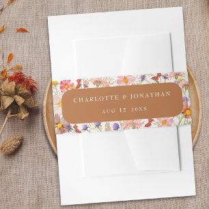 Bandeau De Faire-part Boho Floral Rustic Mariage de automne