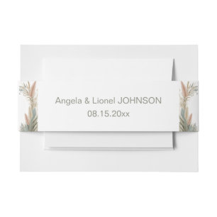 Bandeau De Faire-part Boho Pampas Grass Terracotta Mariage