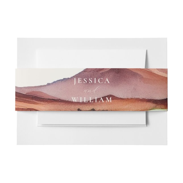 Bandeau De Faire-part Boho Watercolor Desert Mariage (Devant Example)