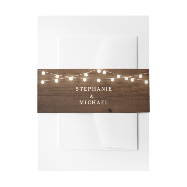 Bandeau De Faire-part Bois rustique Mariage (Devant example)