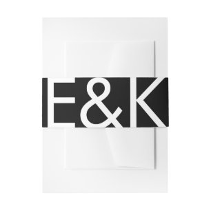 Bandeau De Faire-part Bold Big Monogram Simple Wedding