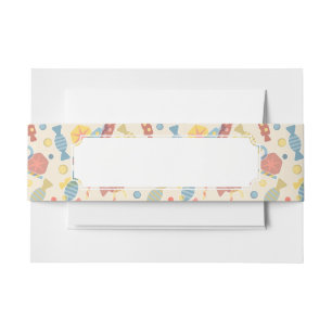 Bandeau De Faire-part Bonbons et motif de sucrerie
