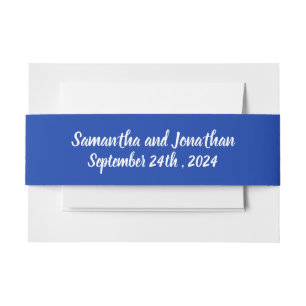 Bandeau De Faire-part Bordure d'or Rose moderne sur bleu marine