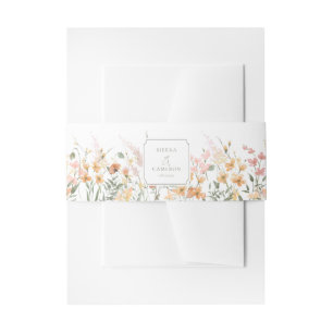 Bandeau De Faire-part Bordure du Mariage Fleur sauvage Sunny ID1023