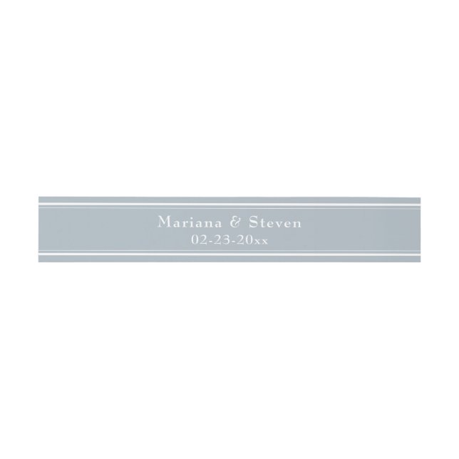 Bandeau De Faire-part Bordure moderne minimaliste gris clair (Plat)
