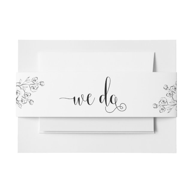 Bandeau De Faire-part Bouquet blanc Nous faisons Calligraphie Mariage In (Devant Example)