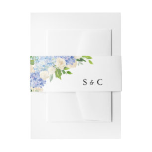 Bandeau De Faire-part Bouquet Mariage bleu Hydrangea Fleurs