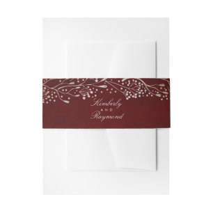 Bandeau De Faire-part Bourgogne et or couleurs élégant