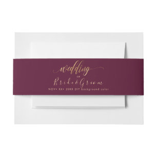 Bandeau De Faire-part Bourgogne, Masala Red DO-IT-YOURSELF Color, Mariag