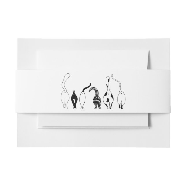 Bandeau De Faire-part Boutons de chat (Devant Example)