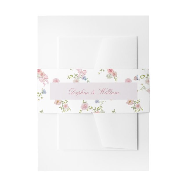 Bandeau De Faire-part Bows and Wildflowers (Devant example)