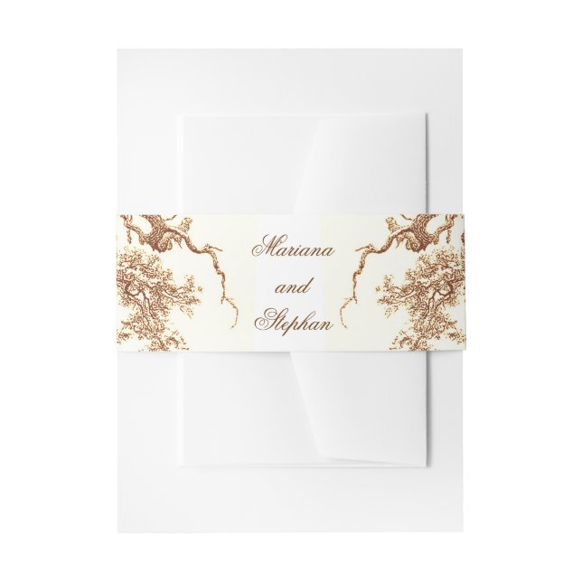 Bandeau De Faire-part branches de chêne mariage (Devant example)
