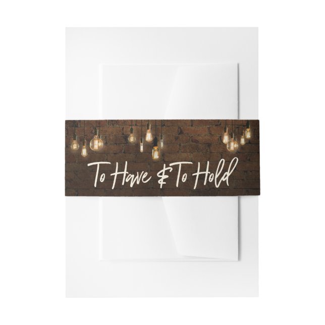 Bandeau De Faire-part Briques Industrielles Edison Luminaires À Avoir Et (Devant example)