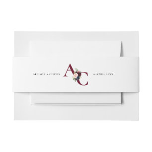 Bandeau De Faire-part burgundy